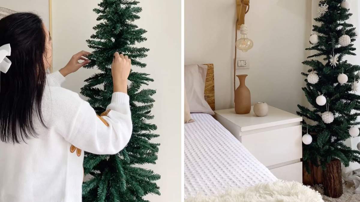 VÍDEO // De árbol normalito a árbol de Navidad bonito y original con esta sorprendente manualidad de @white.and.wood