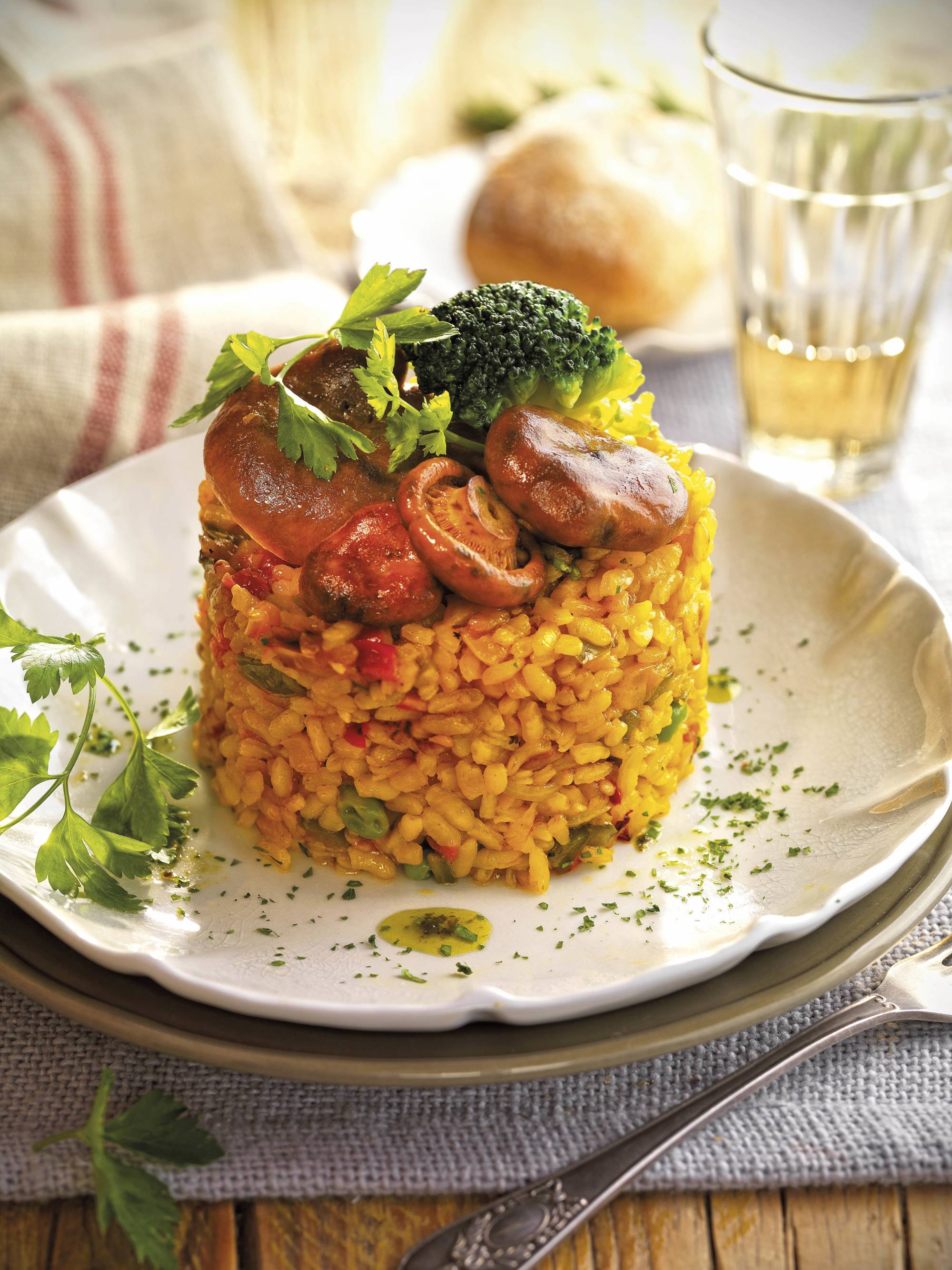 Receta saludable: arroz viudo con setas.