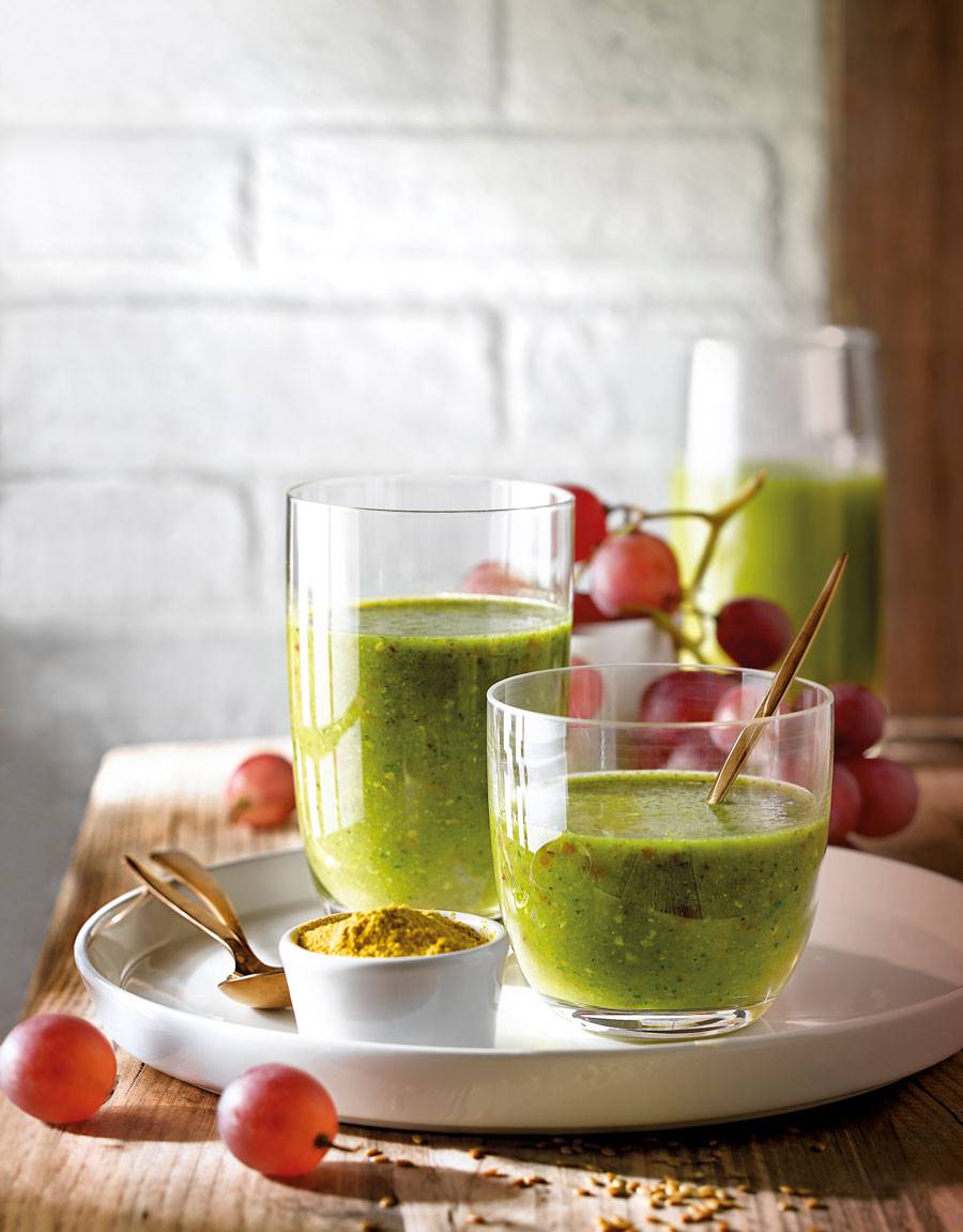 Comida saludable: receta de batido de uvas. 