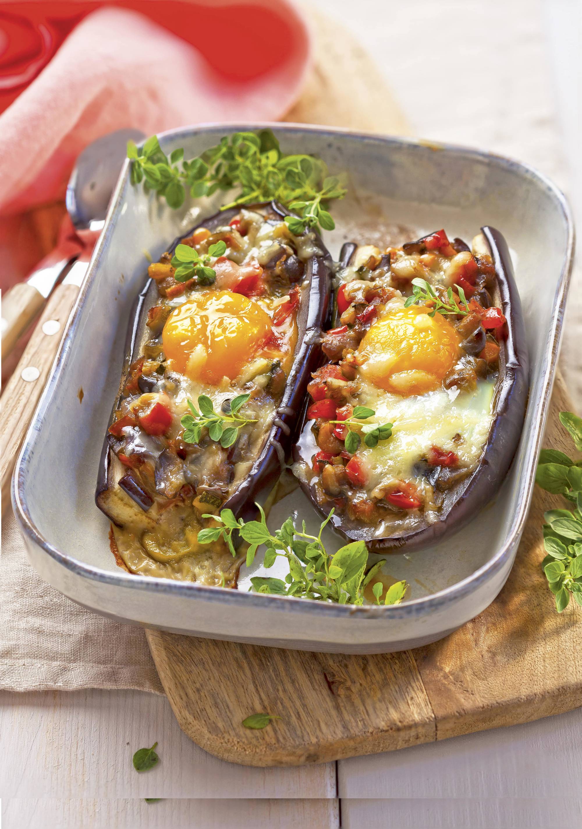 Receta saludable: berenjenas rellenas.