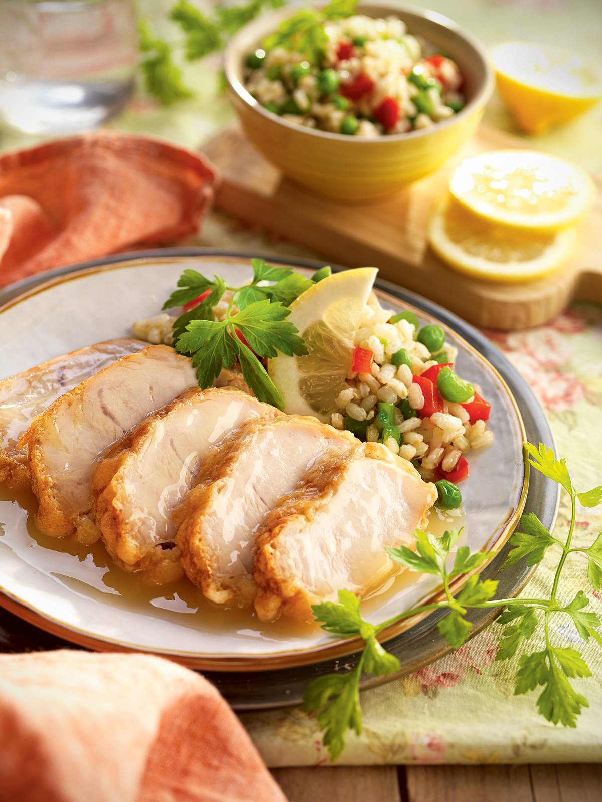 Medallones de pavo al limón