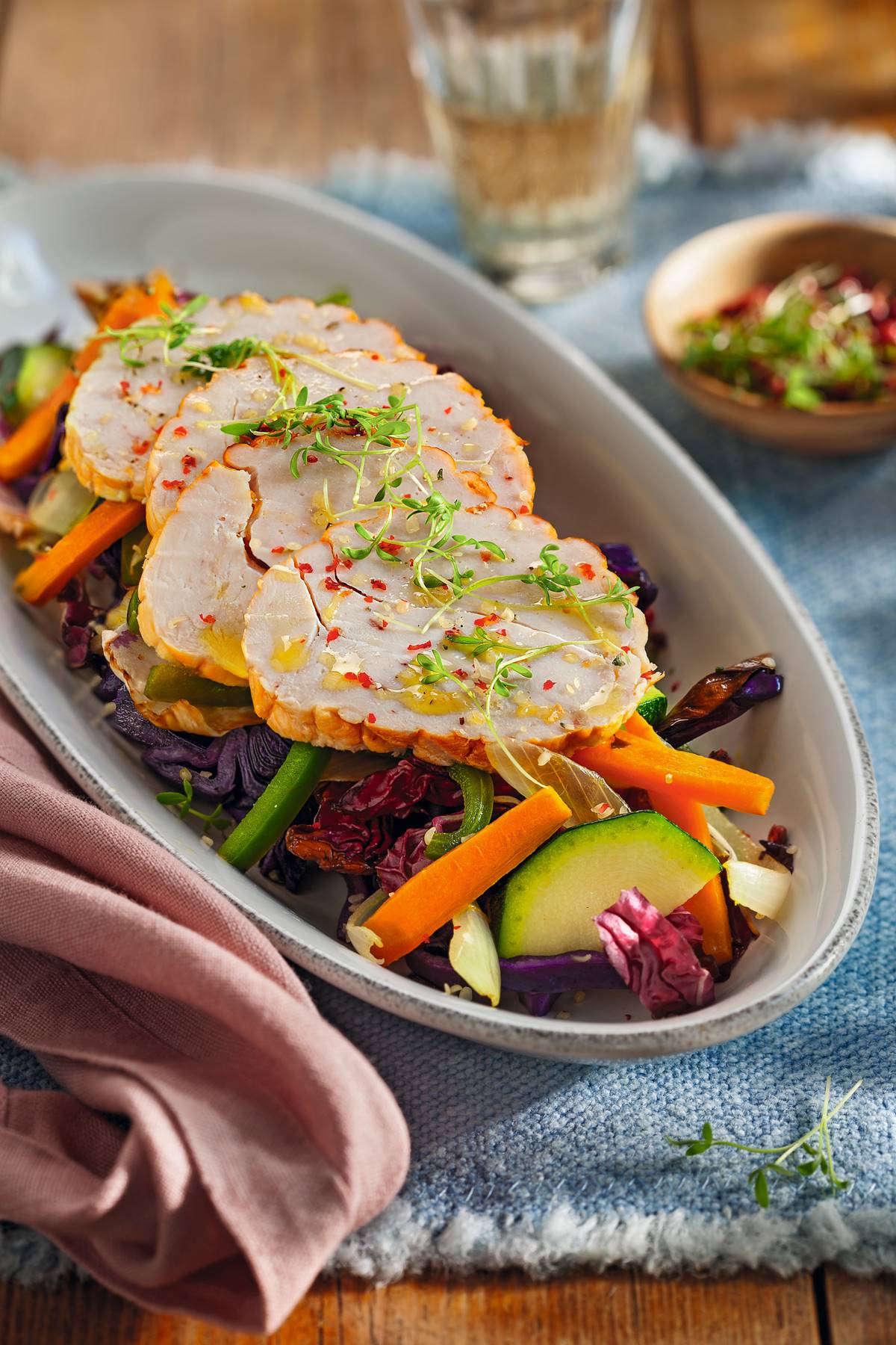 Pollo con verduras