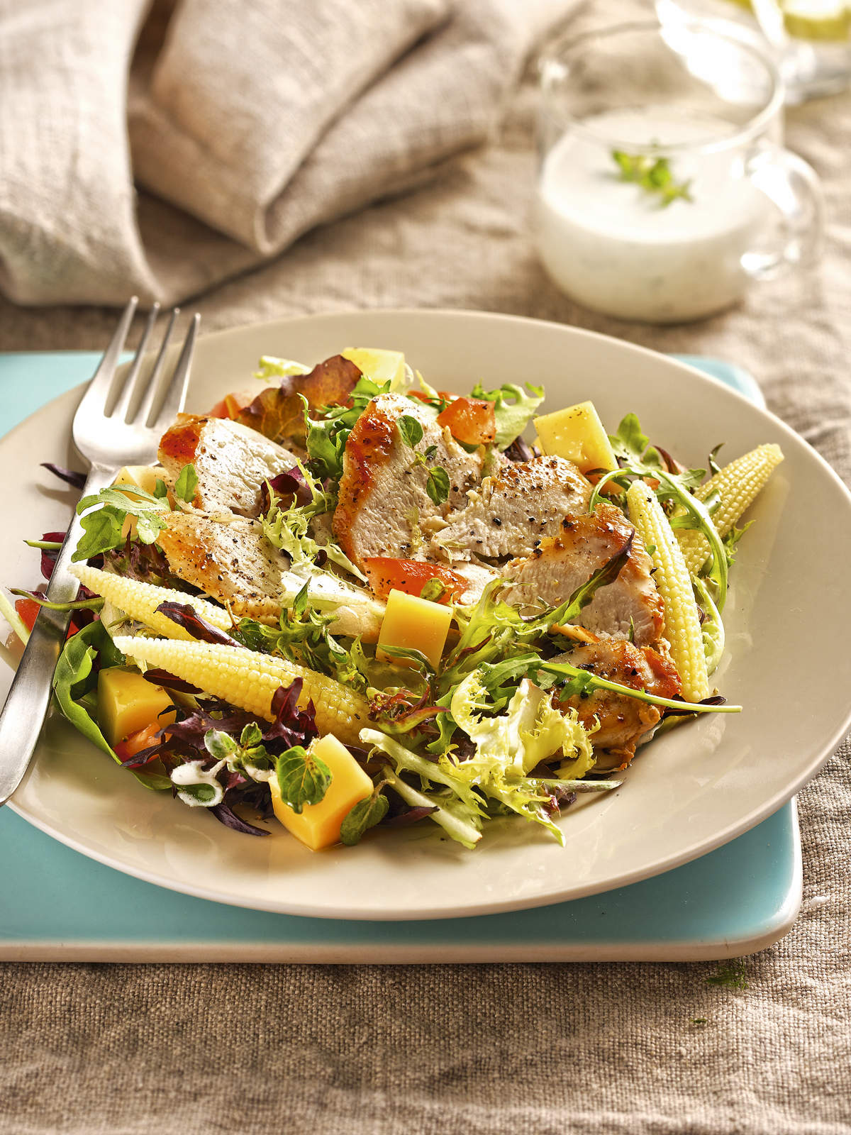 ensalada pavo mazorca
