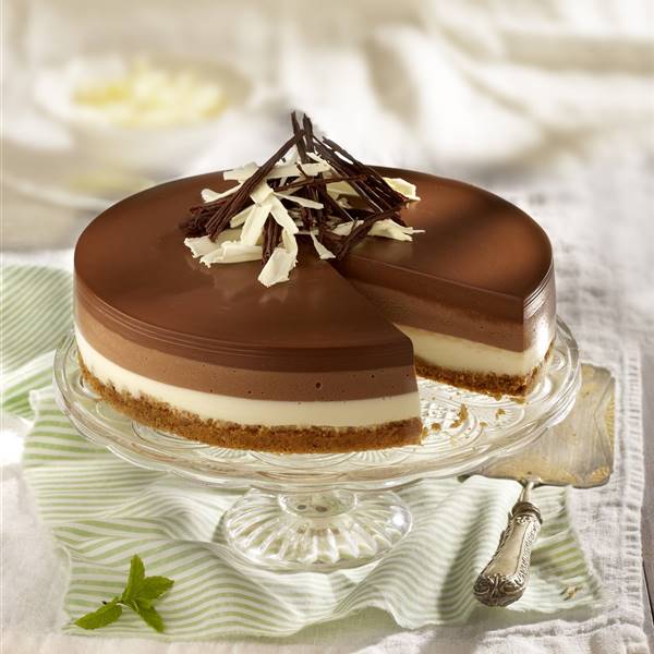 Cómo hacer tarta de tres chocolates
