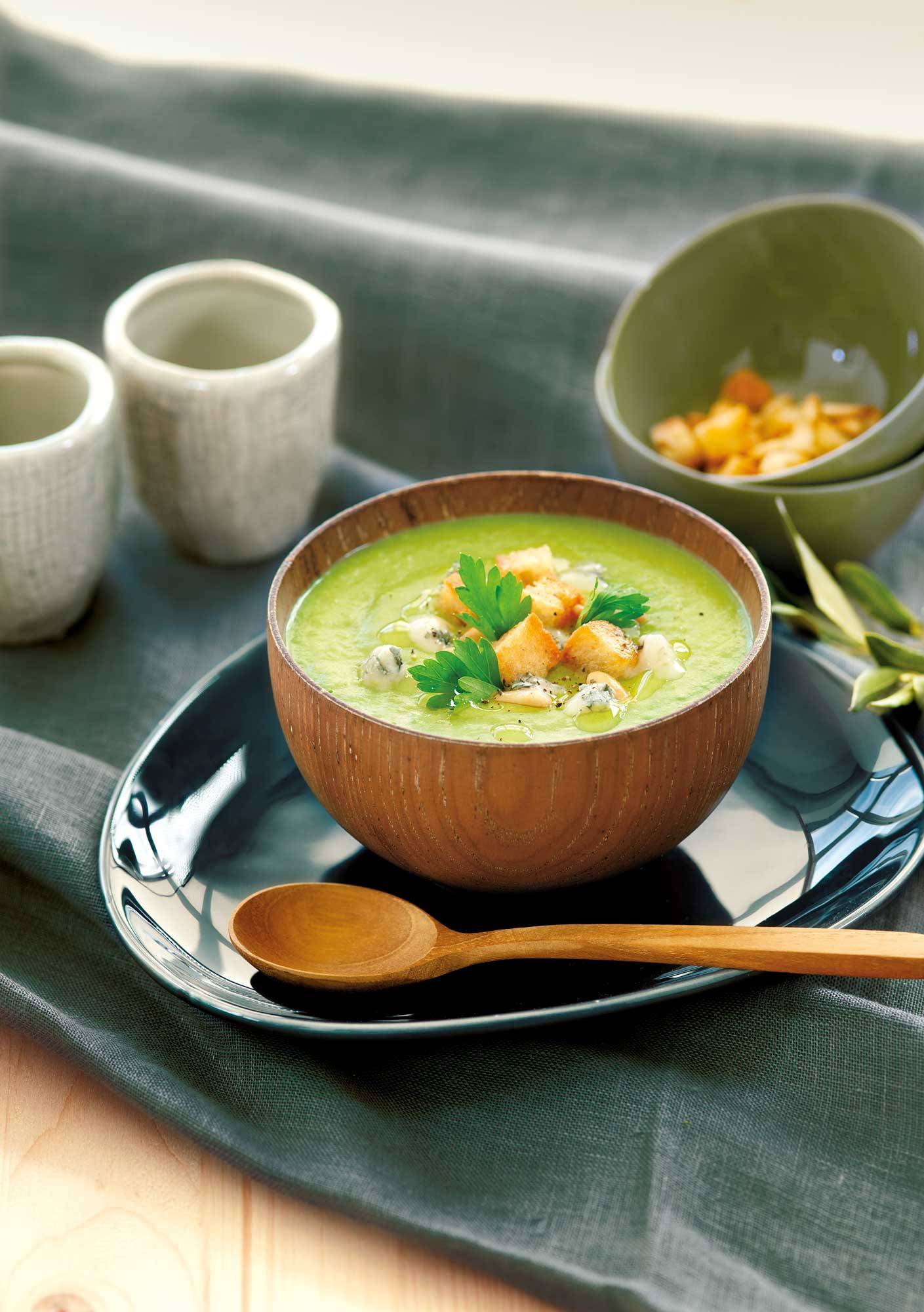 Receta saludable: crema de guisantes.