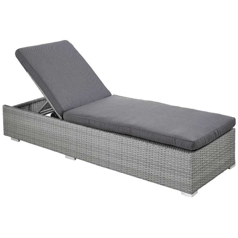 Tumbona de aluminio y ratán sintético Davos