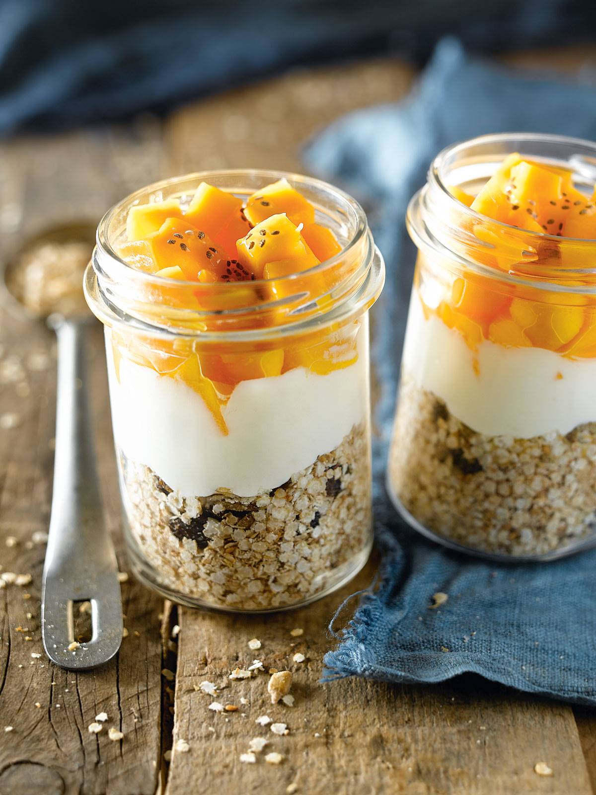 Receta de yogur con avena.